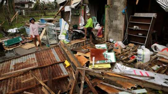People across the Philippines have been hit by Typhoon Mangkhut, one of the strongest typhoons to hit the islands since Haiyan in 2013.