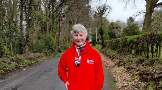 Suzanne completes her 75km walk for Christian Aid's 75th anniversary.