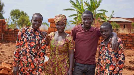 Mother with her sons in Burundi