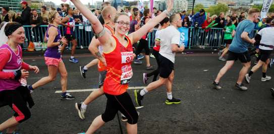 Christian Aid supporter, Zoey Wickens, participates in the 2019 London Marathon