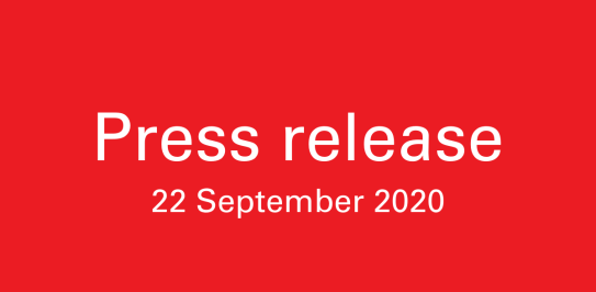 Press release for the 22nd of September 2020
