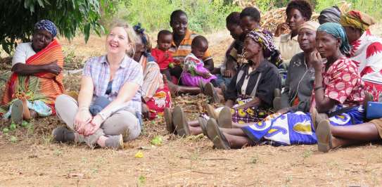 Rosamond Bennett visiting Christian Aid partners in Kenya