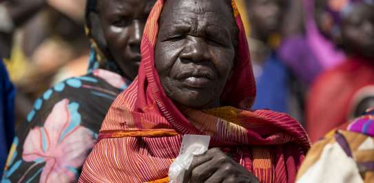 Woman praying, South Sudan