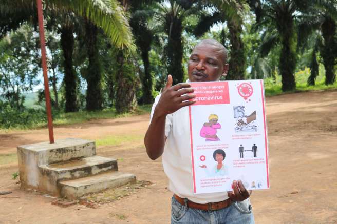 Ndikumukiza Onesphore is pictured during an awareness raising session in Rumonge.