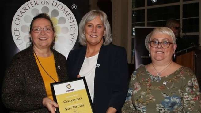 After collecting the award at a special ceremony at Belfast City Hall on 19 November, Oonagh explained: “We don’t offer advice but we do offer a listening ear and we point people in the right direction to seek professional help.”
