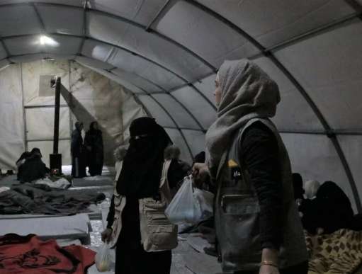 Darna at food shelter in Syria