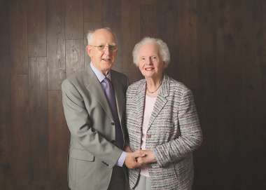 Albert Smallwoods and wife Vivian on his 80th birthday