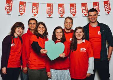 Christian Aid volunteers at the Catalyst festival