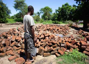What remains of the house belonging to Jeksani Mapolisi in Kalima village, Chikwawa District Malawi.