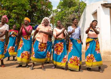 Church group dance in Malawi
